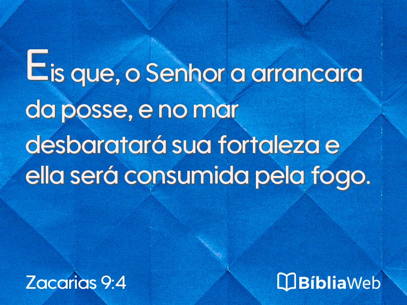 Zacarias 9:4 em imagem para compartilhar