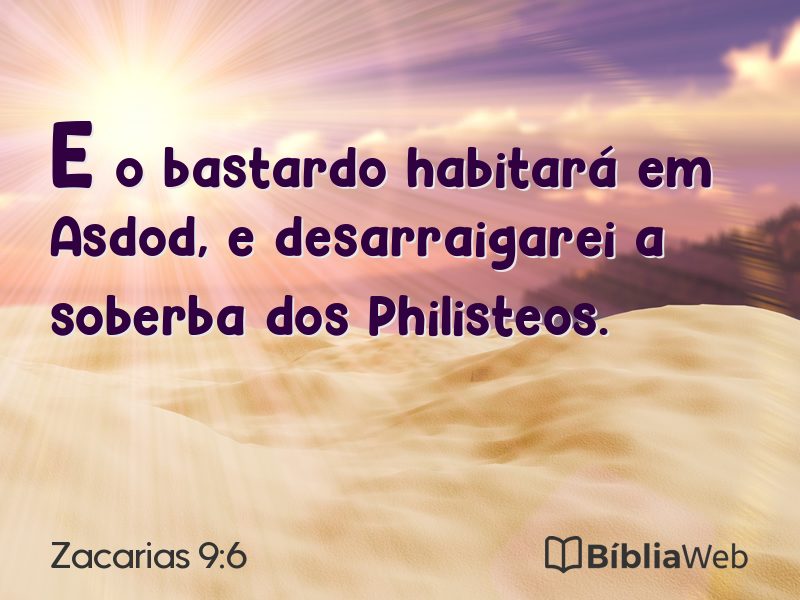 Zacarias 9:6 em imagem para compartilhar