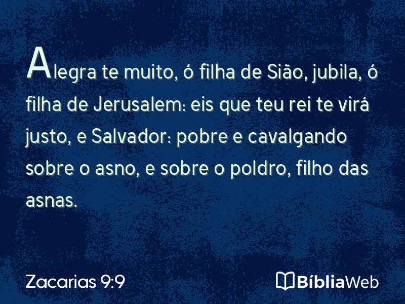 Zacarias 9:9 em imagem para compartilhar