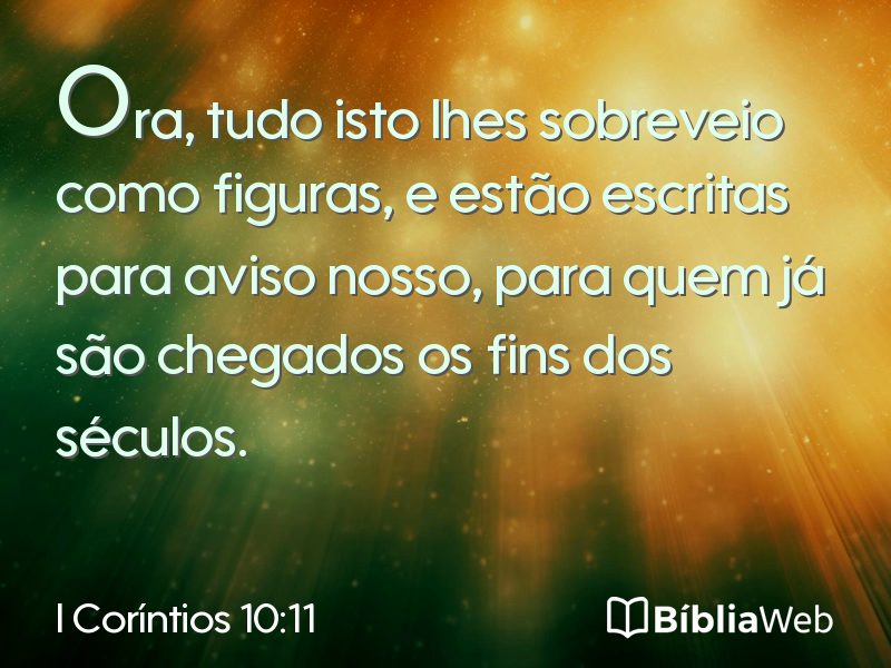 I Coríntios 10:11 em imagem para compartilhar