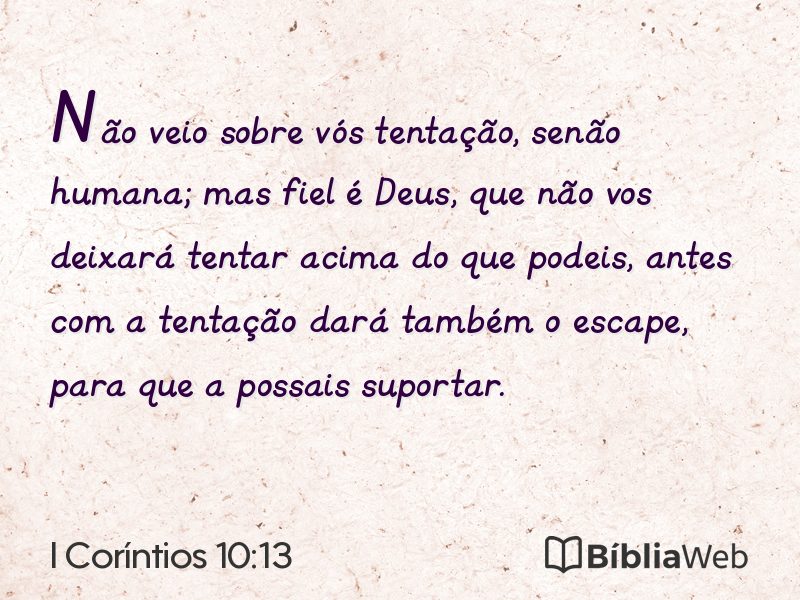 I Coríntios 10:13 em imagem para compartilhar