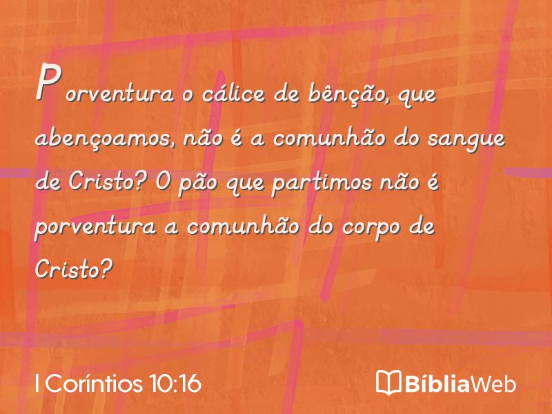 I Coríntios 10:16 em imagem para compartilhar