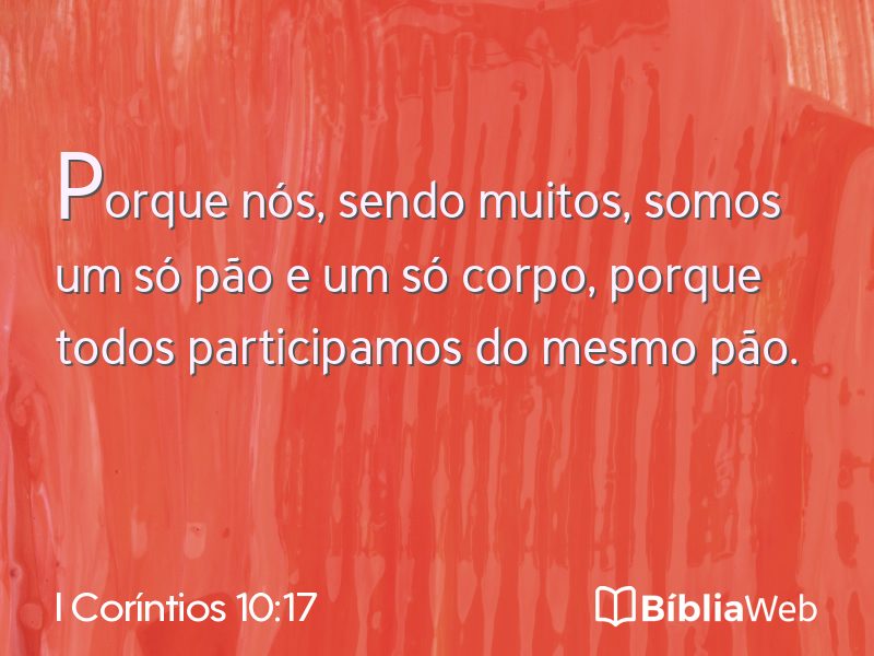 I Coríntios 10:17 em imagem para compartilhar
