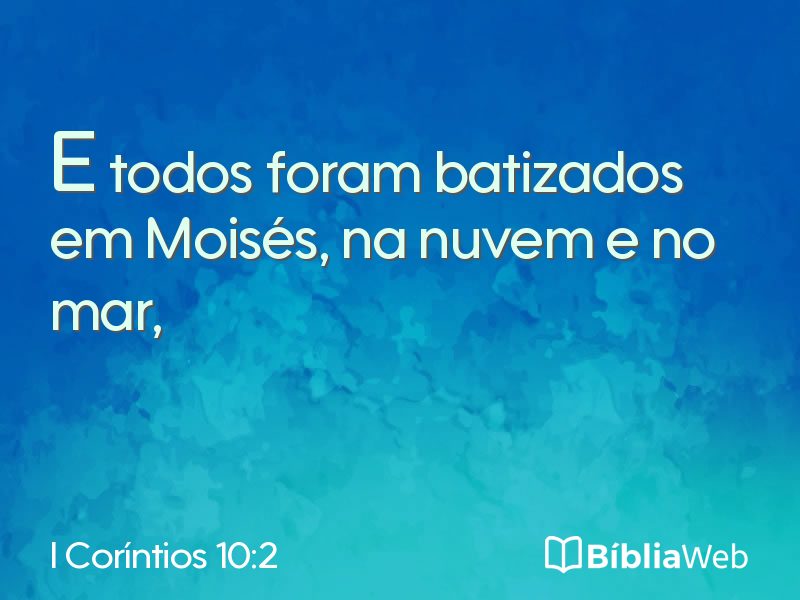 I Coríntios 10:2 em imagem para compartilhar