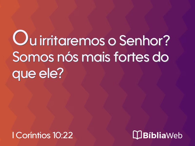 I Coríntios 10:22 em imagem para compartilhar