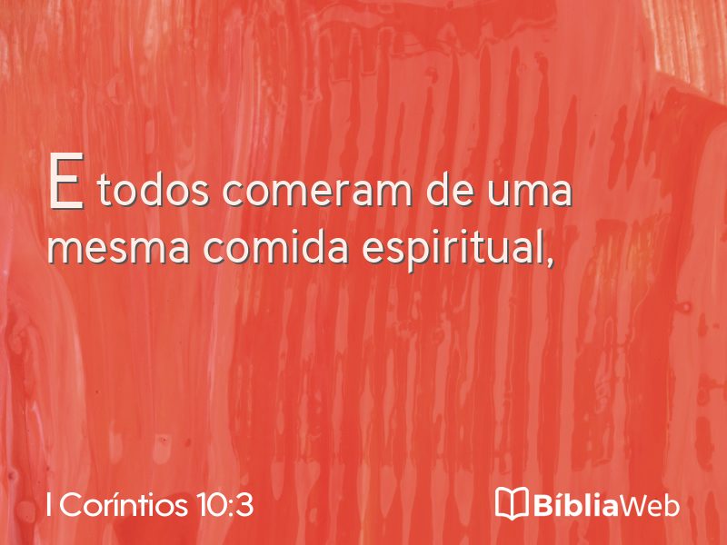 I Coríntios 10:3 em imagem para compartilhar