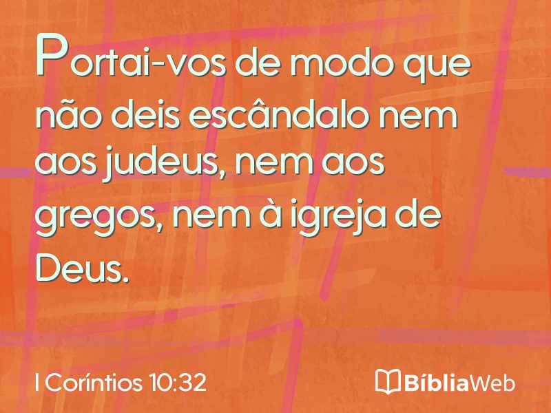 I Coríntios 10:32 em imagem para compartilhar