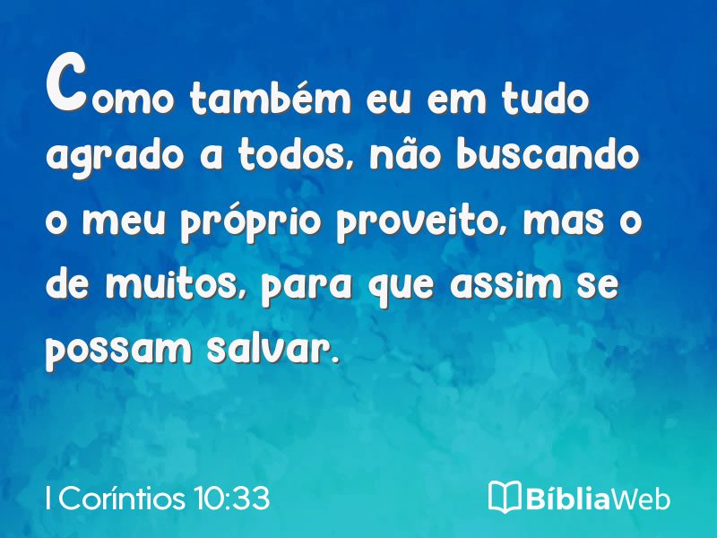 I Coríntios 10:33 em imagem para compartilhar