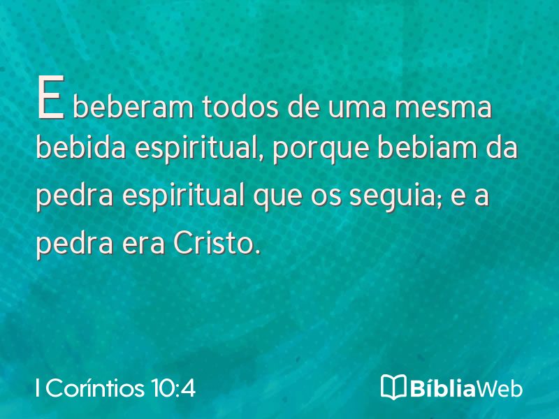 I Coríntios 10:4 em imagem para compartilhar
