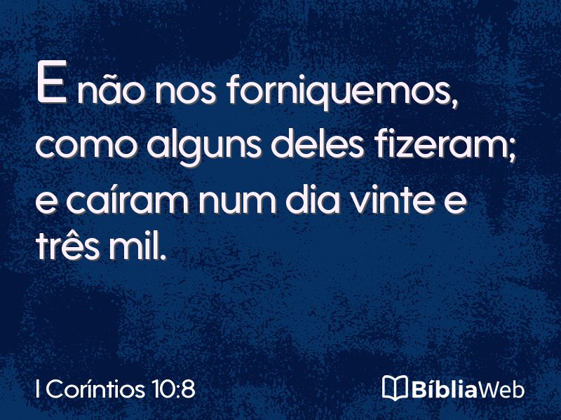 I Coríntios 10:8 em imagem para compartilhar