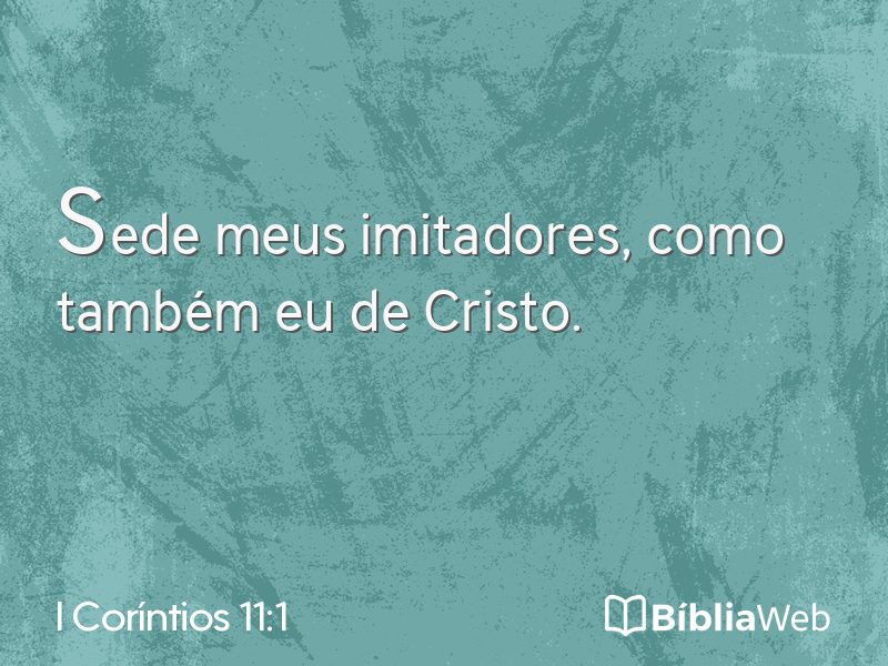 I Coríntios 11:1 em imagem para compartilhar