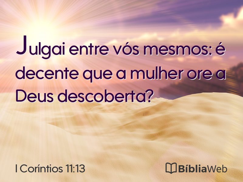 I Coríntios 11:13 em imagem para compartilhar