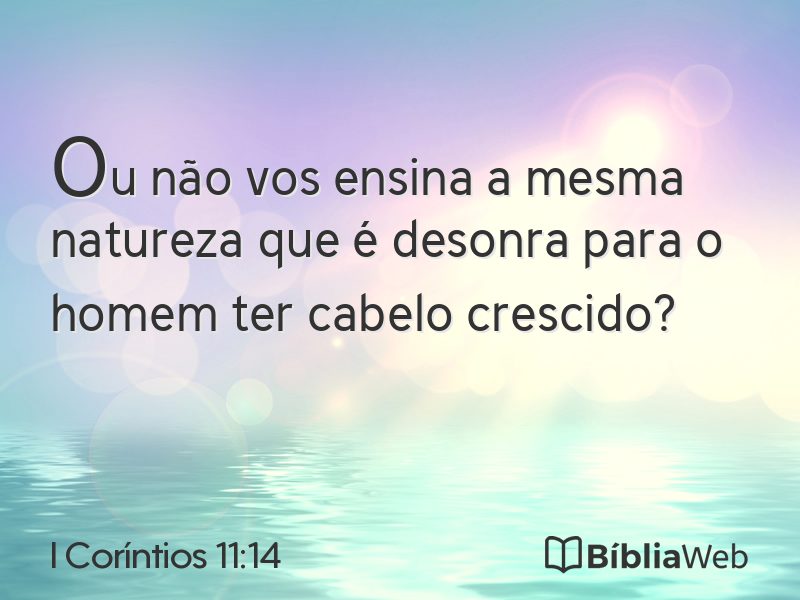I Coríntios 11:14 em imagem para compartilhar
