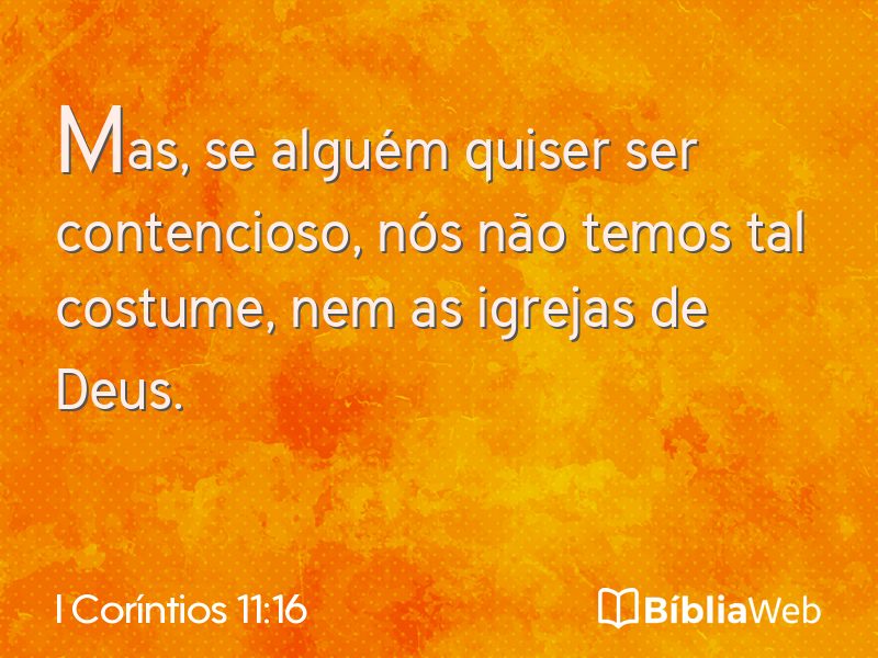 I Coríntios 11:16 em imagem para compartilhar