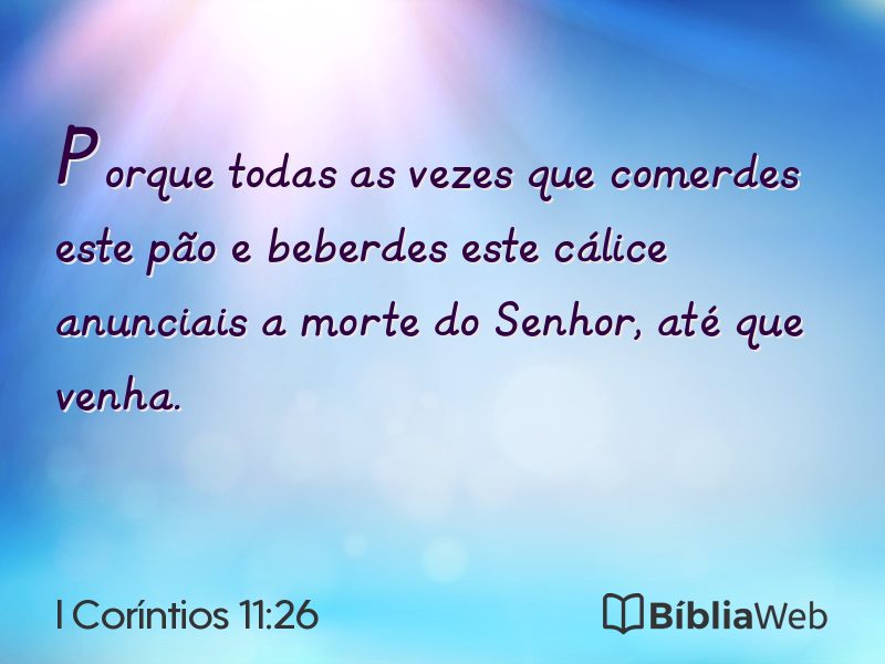 I Coríntios 11:26 em imagem para compartilhar