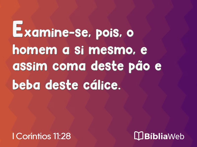 I Coríntios 11:28 em imagem para compartilhar