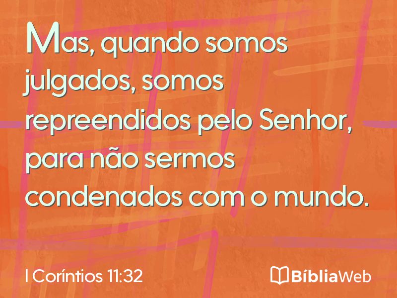 I Coríntios 11:32 em imagem para compartilhar