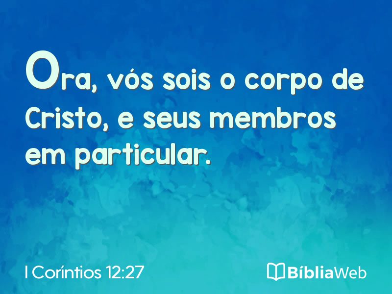 I Coríntios 12:27 em imagem para compartilhar