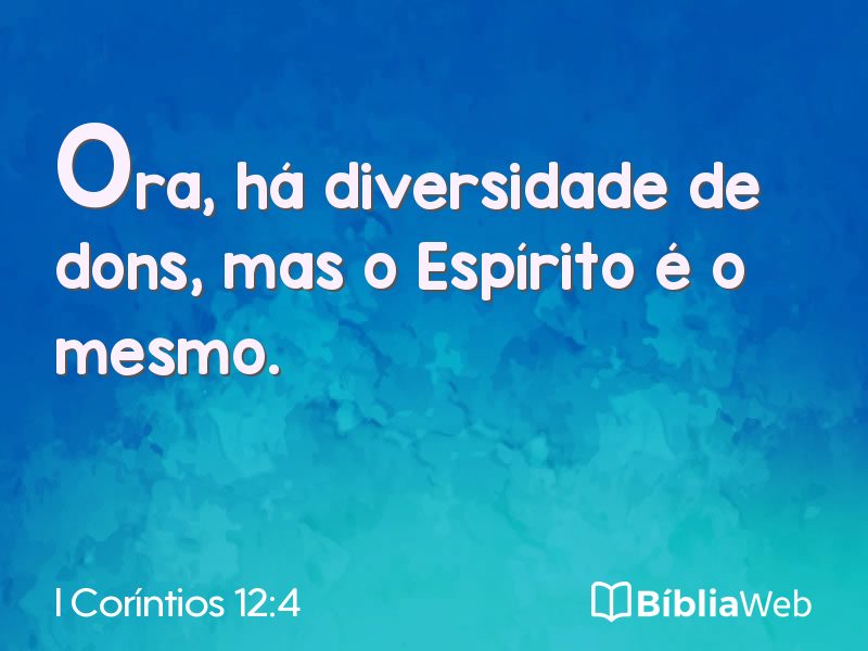 I Coríntios 12:4 em imagem para compartilhar