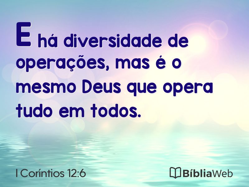 I Coríntios 12:6 em imagem para compartilhar