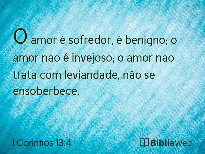 I Coríntios 13:4 em imagem para compartilhar