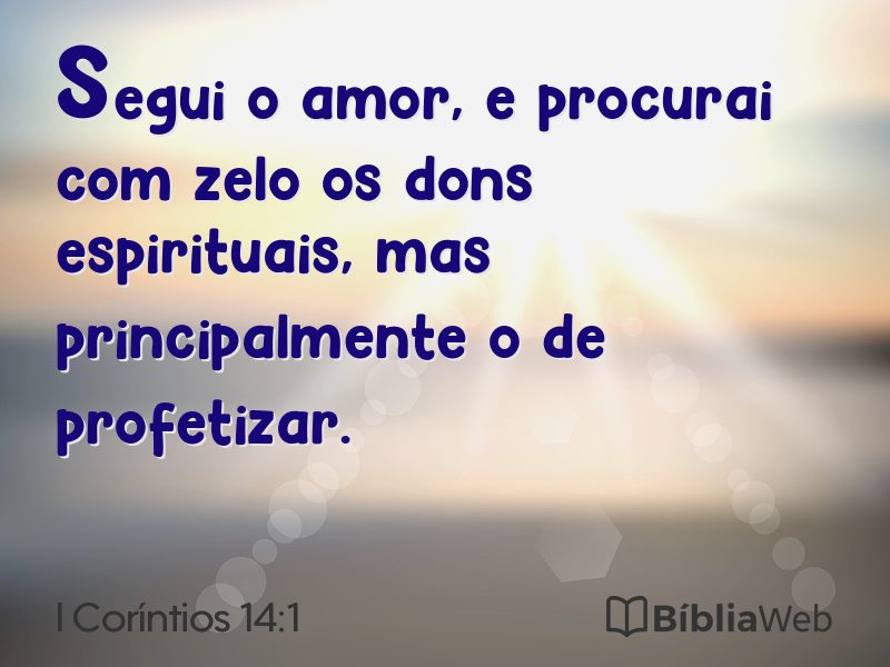 I Coríntios 14:1 em imagem para compartilhar