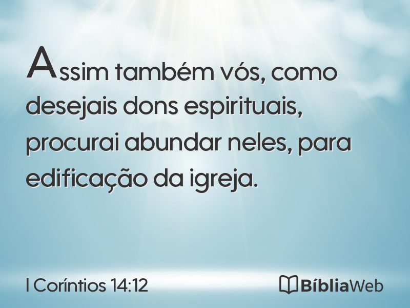 I Coríntios 14:12 em imagem para compartilhar