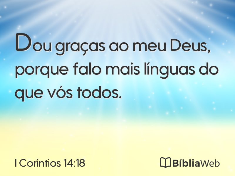 I Coríntios 14:18 em imagem para compartilhar