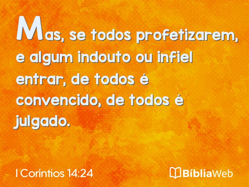 I Coríntios 14:24 em imagem para compartilhar