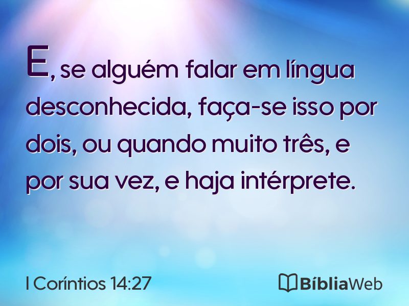 I Coríntios 14:27 em imagem para compartilhar