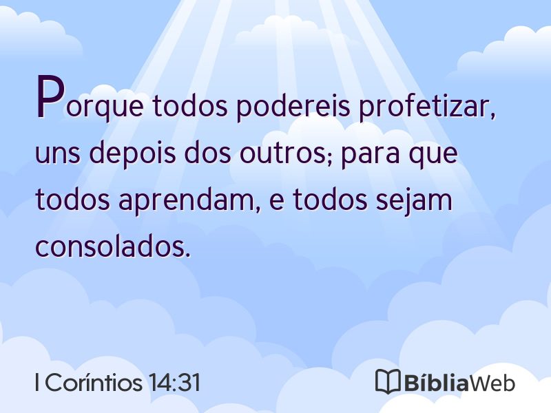 I Coríntios 14:31 em imagem para compartilhar