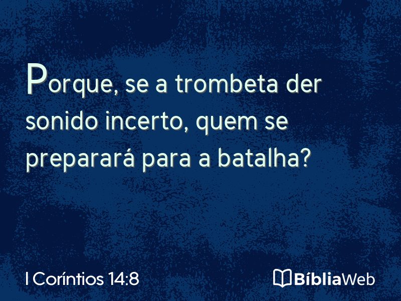 I Coríntios 14:8 em imagem para compartilhar