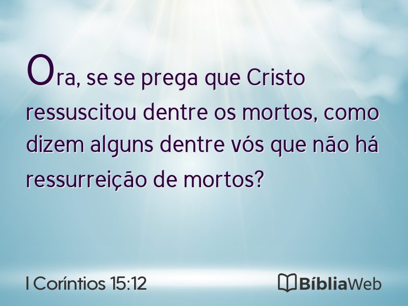 I Coríntios 15:12 em imagem para compartilhar