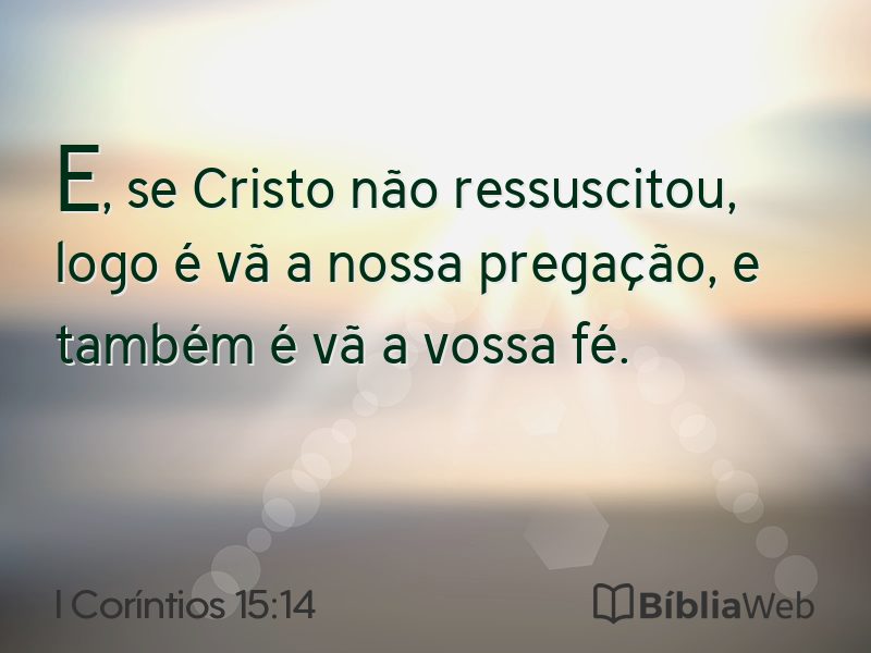 I Coríntios 15:14 em imagem para compartilhar