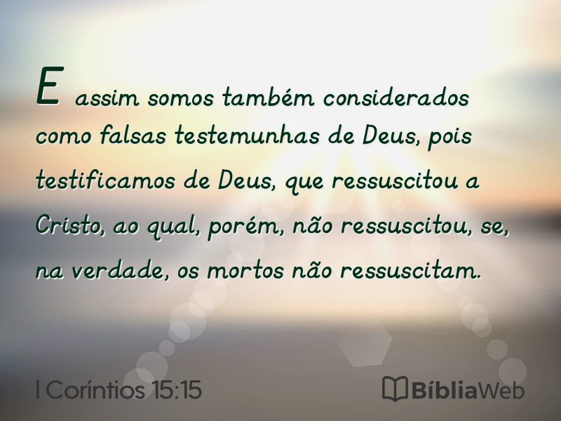 I Coríntios 15:15 em imagem para compartilhar