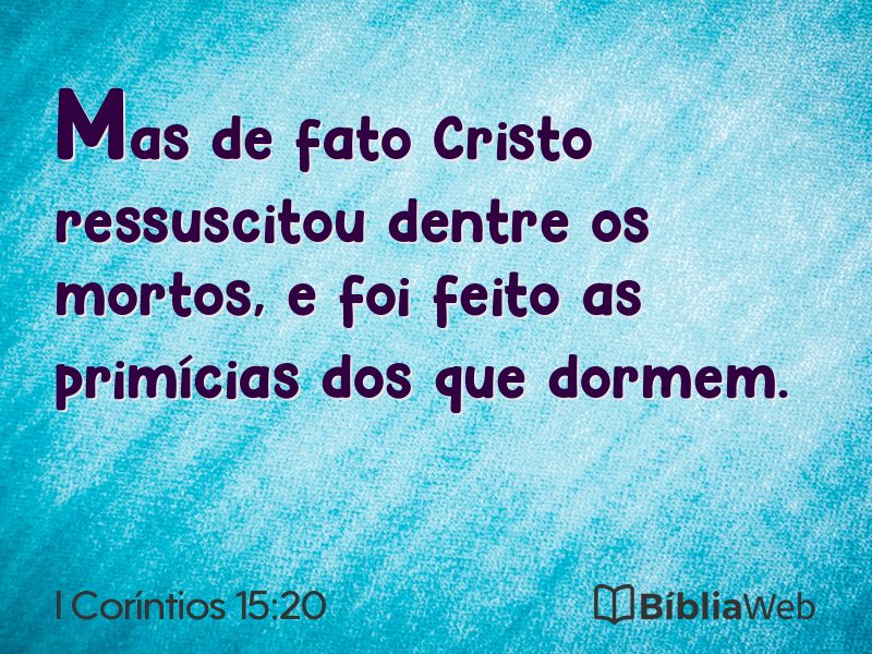 I Coríntios 15:20 em imagem para compartilhar