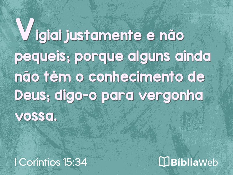I Coríntios 15:34 em imagem para compartilhar