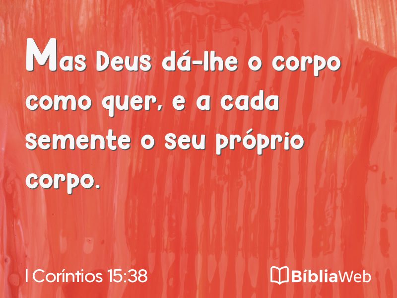 I Coríntios 15:38 em imagem para compartilhar