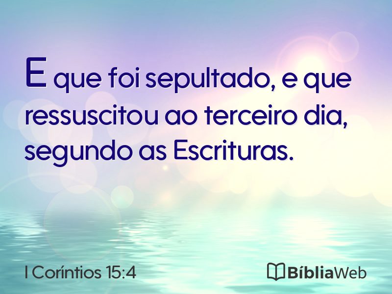 I Coríntios 15:4 em imagem para compartilhar