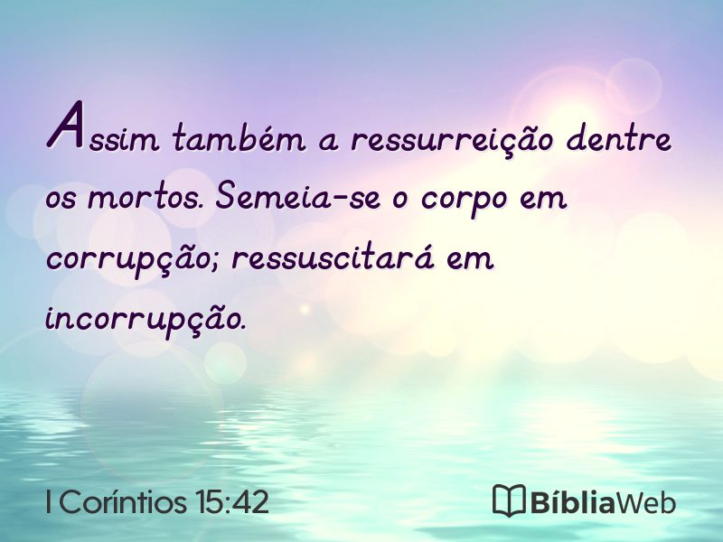 I Coríntios 15:42 em imagem para compartilhar