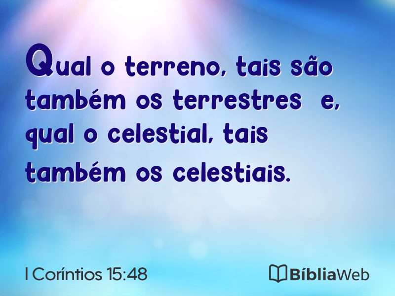 I Coríntios 15:48 em imagem para compartilhar