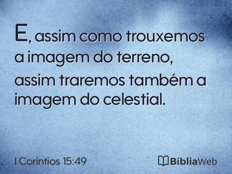 I Coríntios 15:49 em imagem para compartilhar