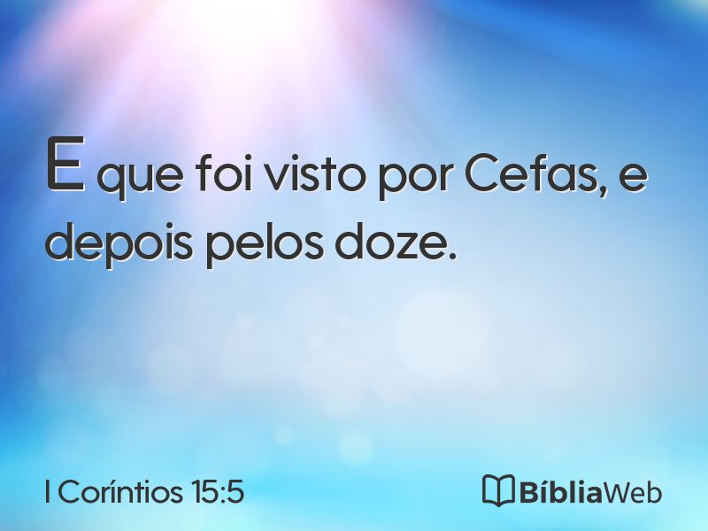 I Coríntios 15:5 em imagem para compartilhar