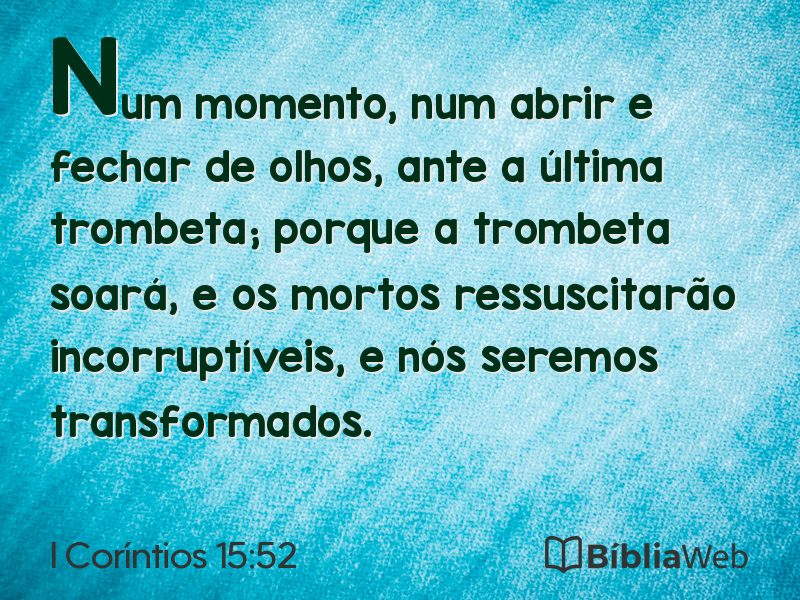 I Coríntios 15:52 em imagem para compartilhar