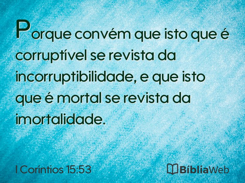 I Coríntios 15:53 em imagem para compartilhar