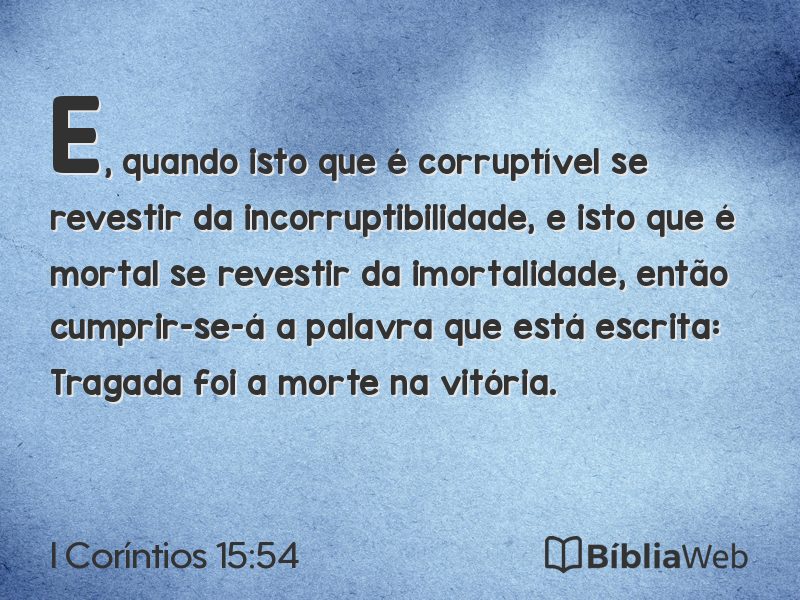 I Coríntios 15:54 em imagem para compartilhar