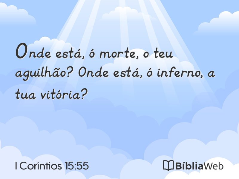I Coríntios 15:55 em imagem para compartilhar