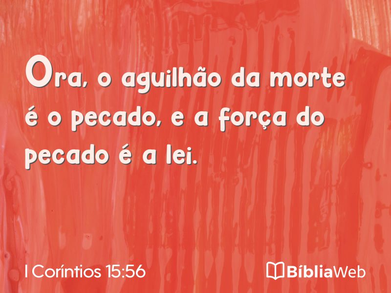 I Coríntios 15:56 em imagem para compartilhar