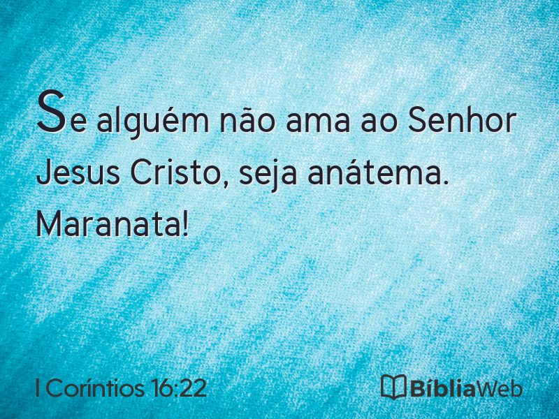 I Coríntios 16:22 em imagem para compartilhar