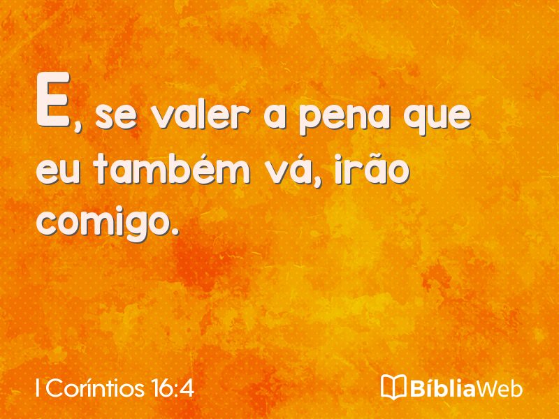 I Coríntios 16:4 em imagem para compartilhar